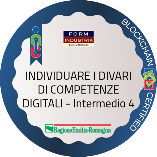INDIVIDUARE I DIVARI DI COMPETENZE DIGITALI - Intermedio 4